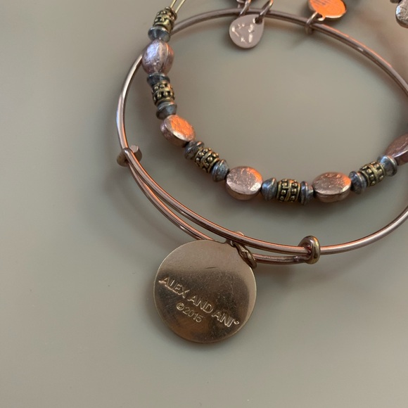 Alex and Ani winter snowflake bracelet bundle - Picture 3 of 5